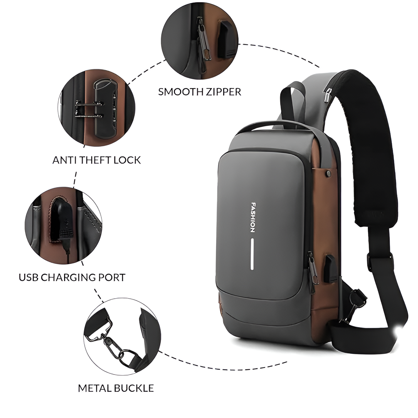 DSSB® Crossbody Sling Bag for Men – Stylish & Functional