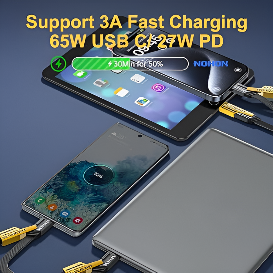 ⚡ Ultra-Fast Charging Power

Deliver high-speed charging with 65W USB-C and 27W Lightning outputs—ideal for powering everything from MacBooks to iPhones in record time.